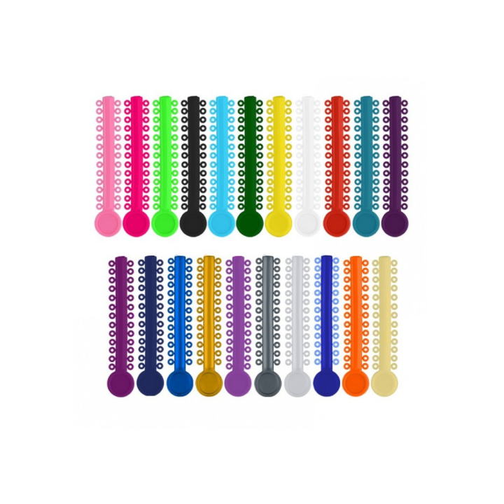 Ligatury elastyczne Ortho Technology - opakowanie: 42 sztuki.